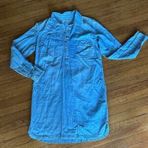 Old Navy 100% Cotton Blue Denim Shirt Dress